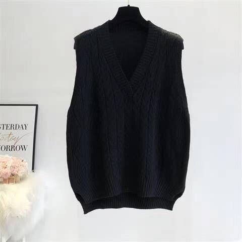 V-Neck Knit Vest