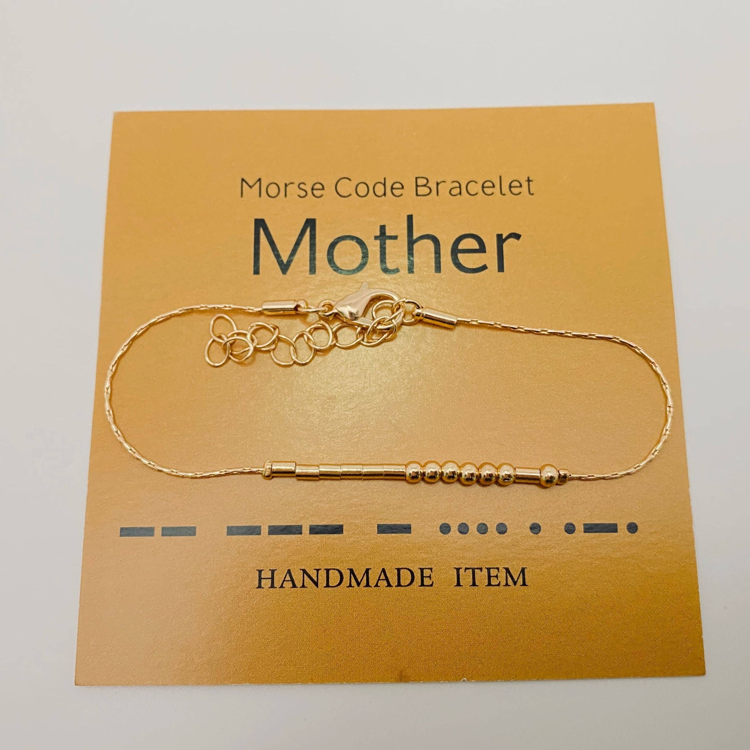 Handmade Golden Morse Code Bracelet