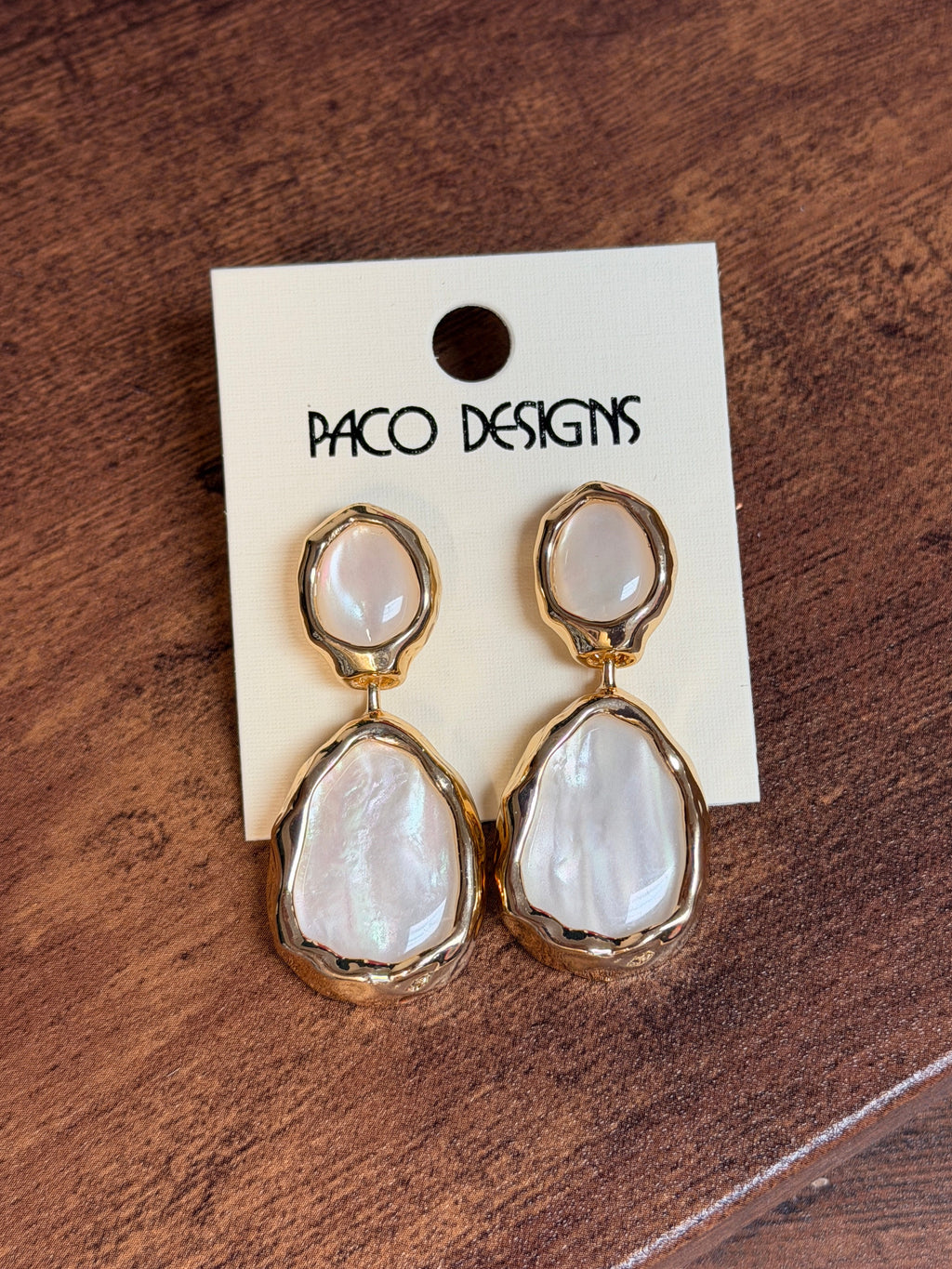 Elegant Milky Pearl Gold Trim Post Earrings