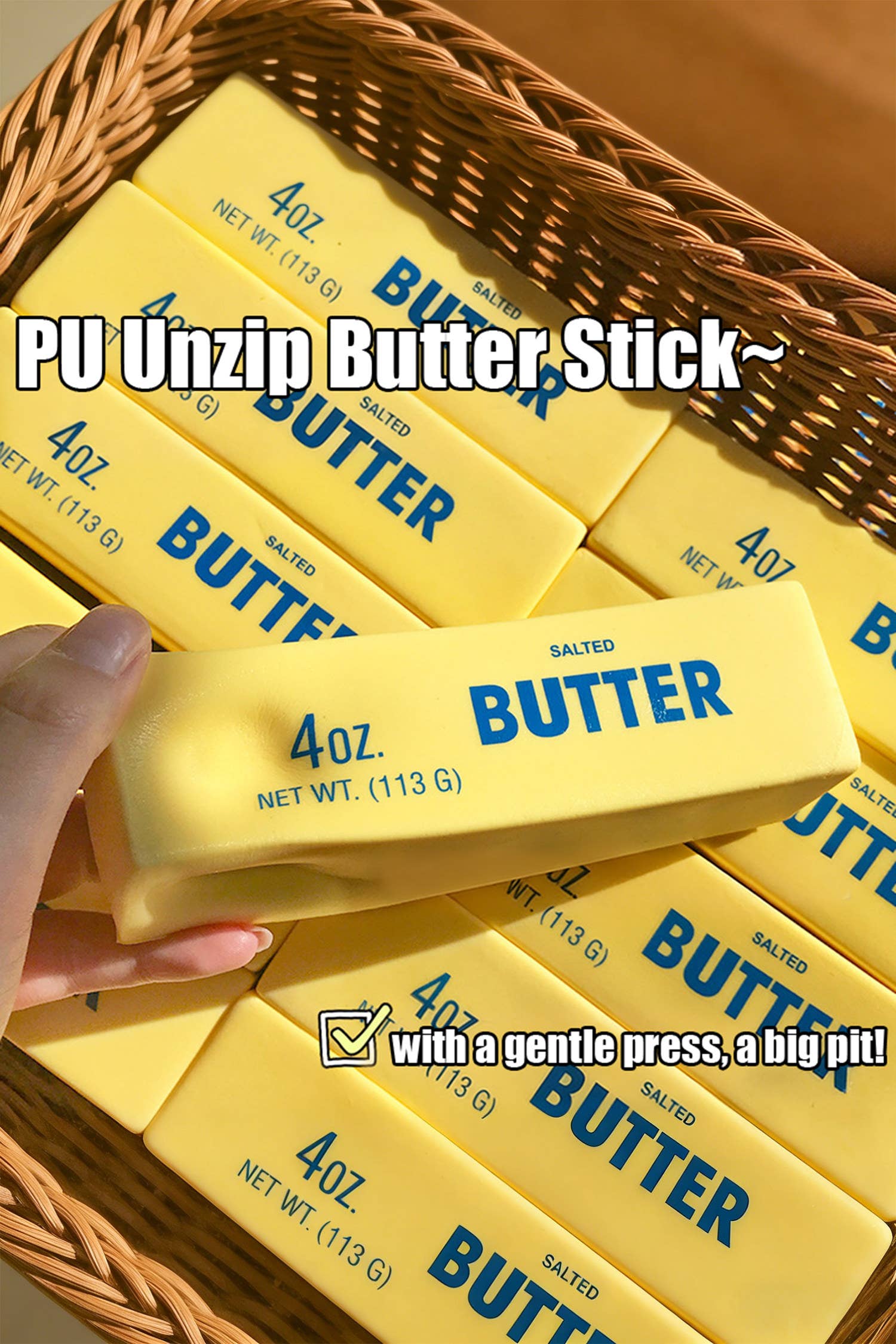 1PC PU Butter Sticker Relieve Pressure Toy