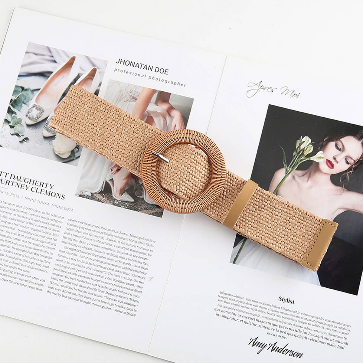 Vintage Braided Round Buckle Belts