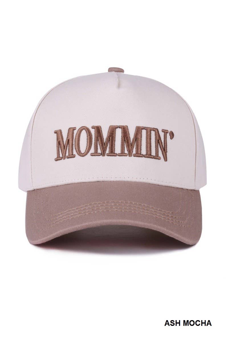 Mommin' Two Tone Canvas Cotton Cap