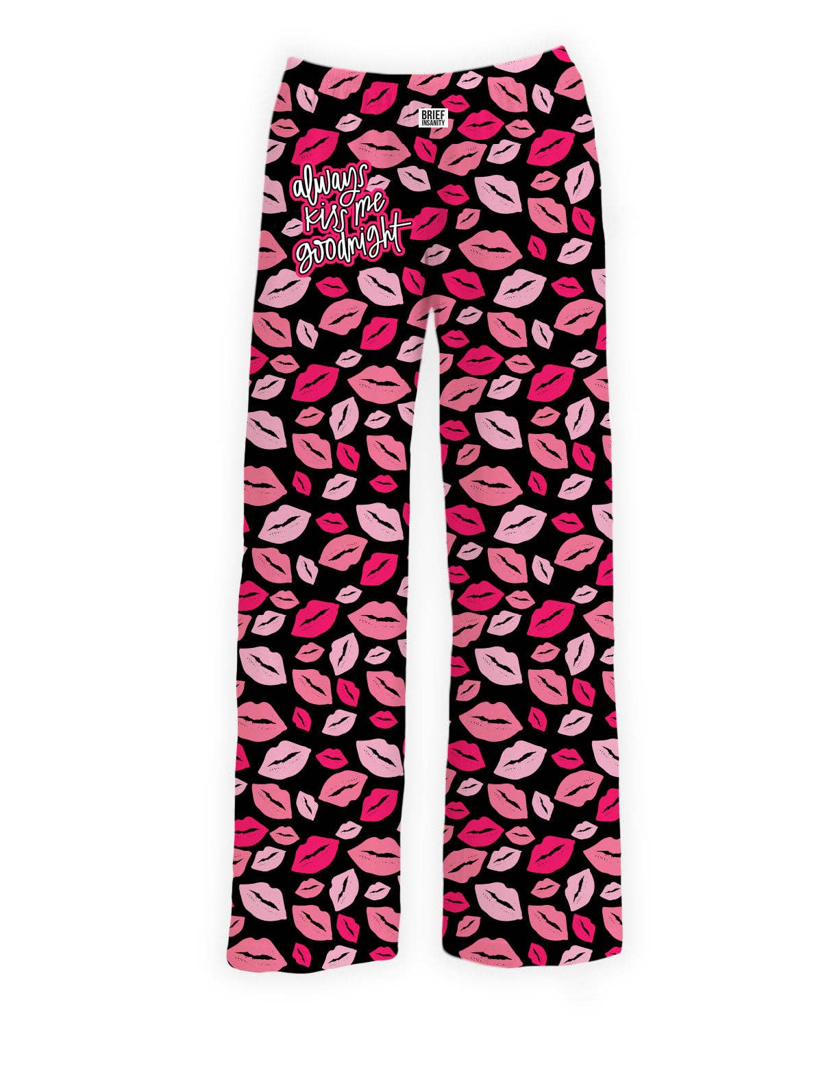 Black & Pink Always Kiss Me Goodnight Lounge Pants