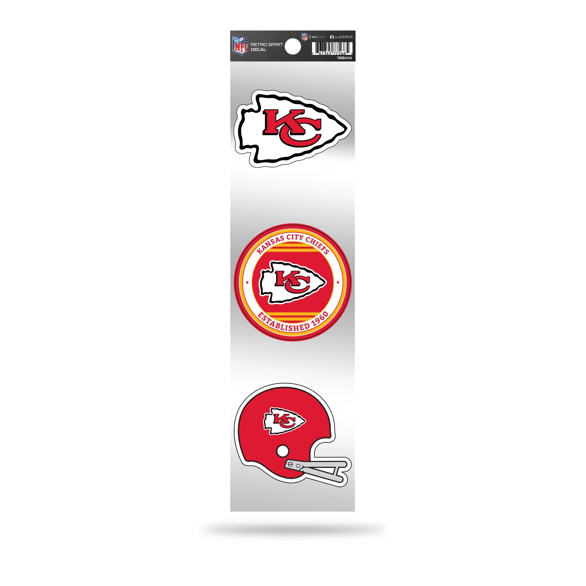 NFL Kansas City Chiefs 3-Piece Retro Spirit Decal