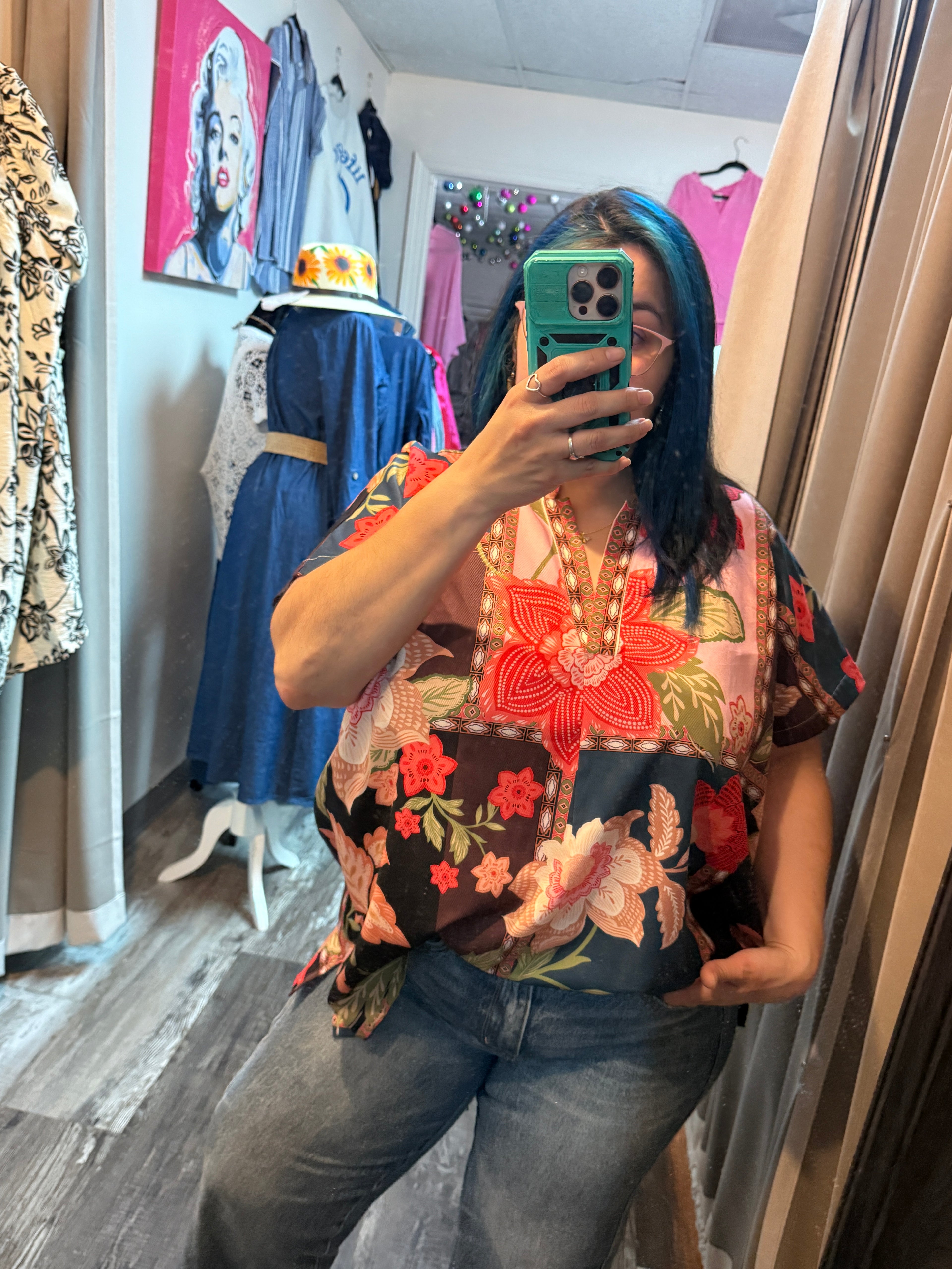 Boho Floral V-neck Top by Umgee