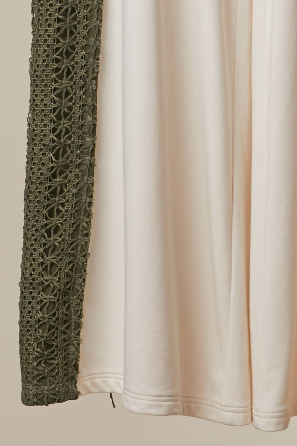Lace Accents Patchwork Maxi Pants