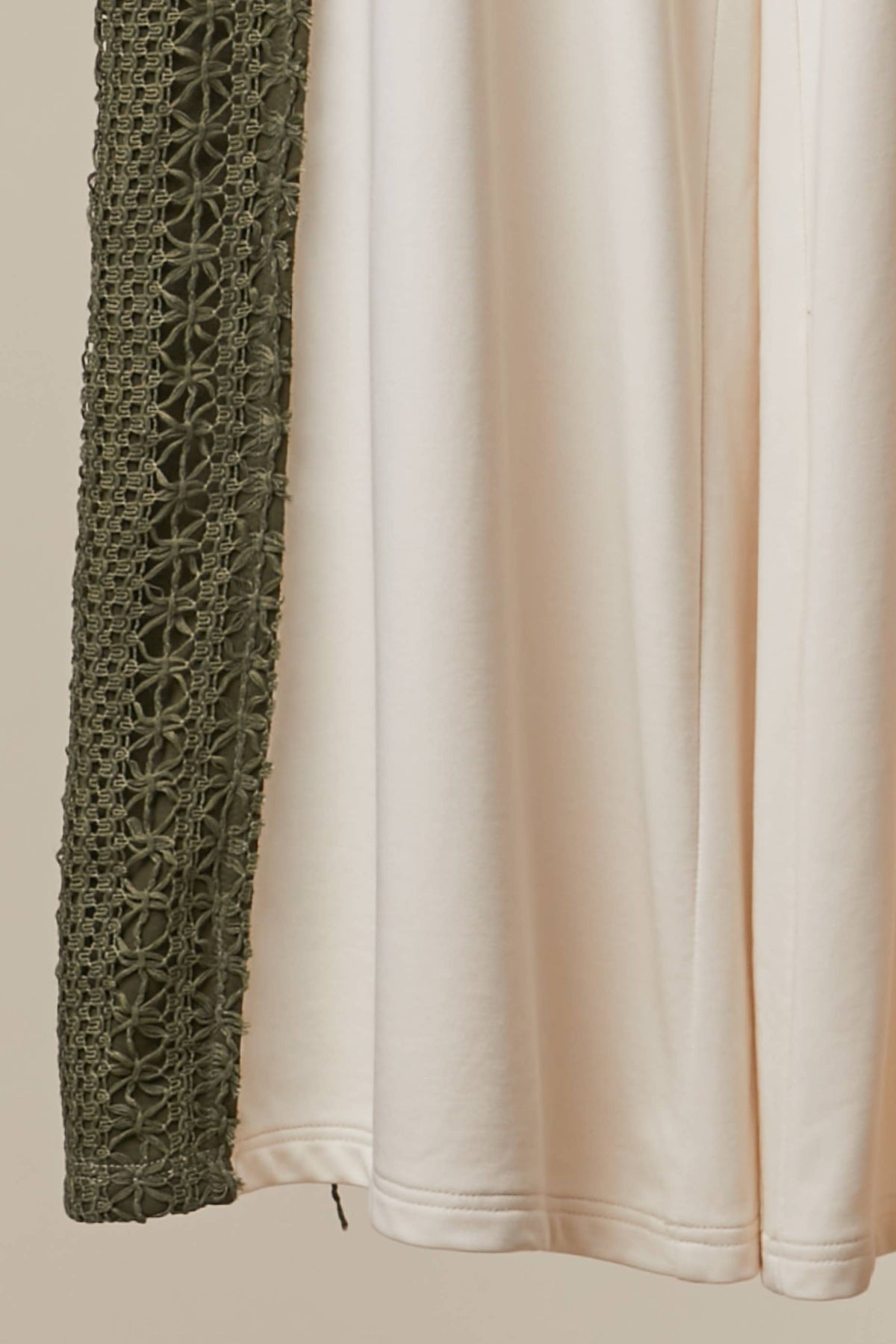 Lace Accents Patchwork Maxi Pants