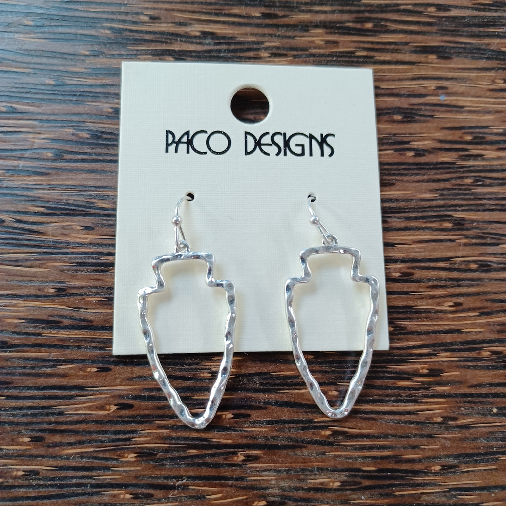 Mini Matte Gold or Silver Arrowhead Earrings