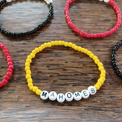 KC CHIEFS TEAM SPIRIT Bracelets Red, Black or Yellow