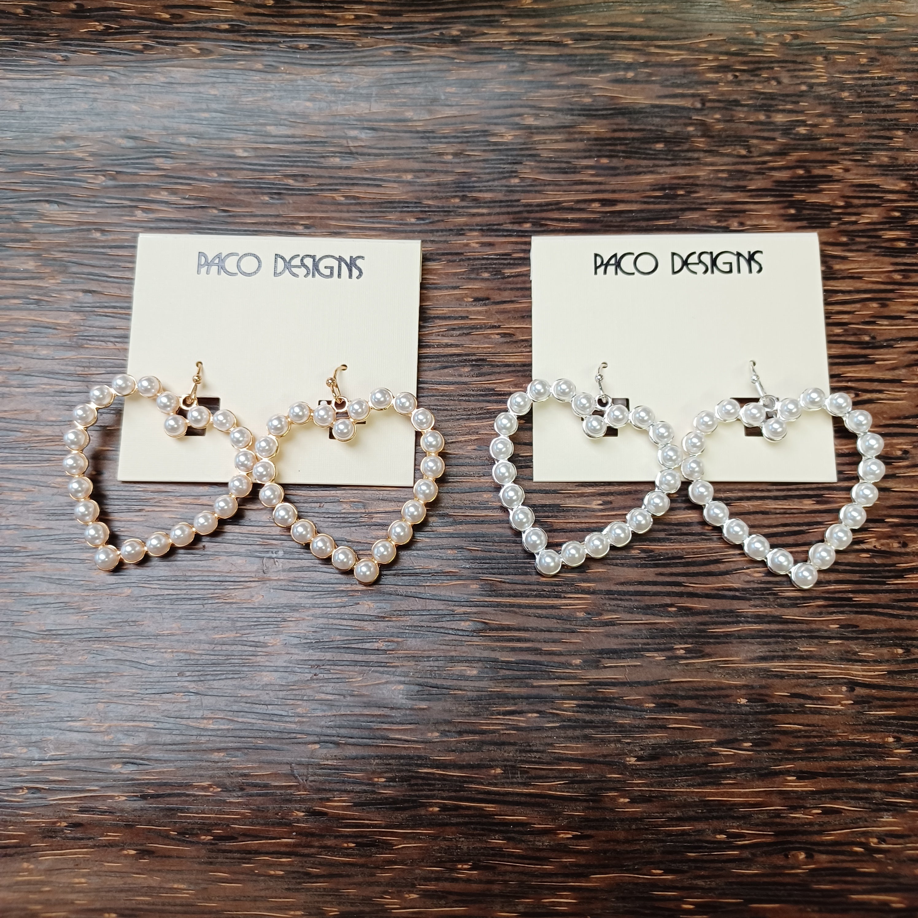 Pearl Heart Earrings