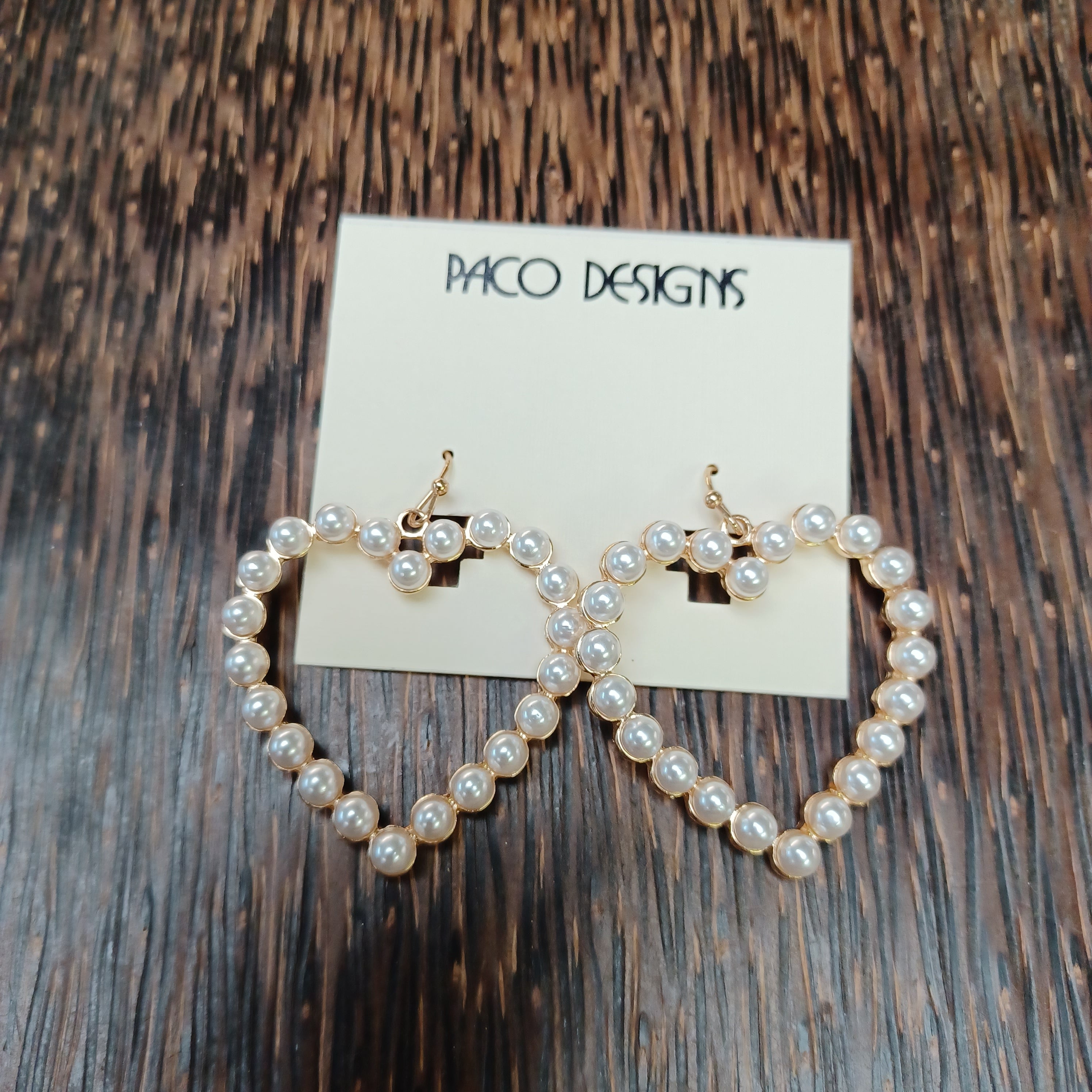 Pearl Heart Earrings