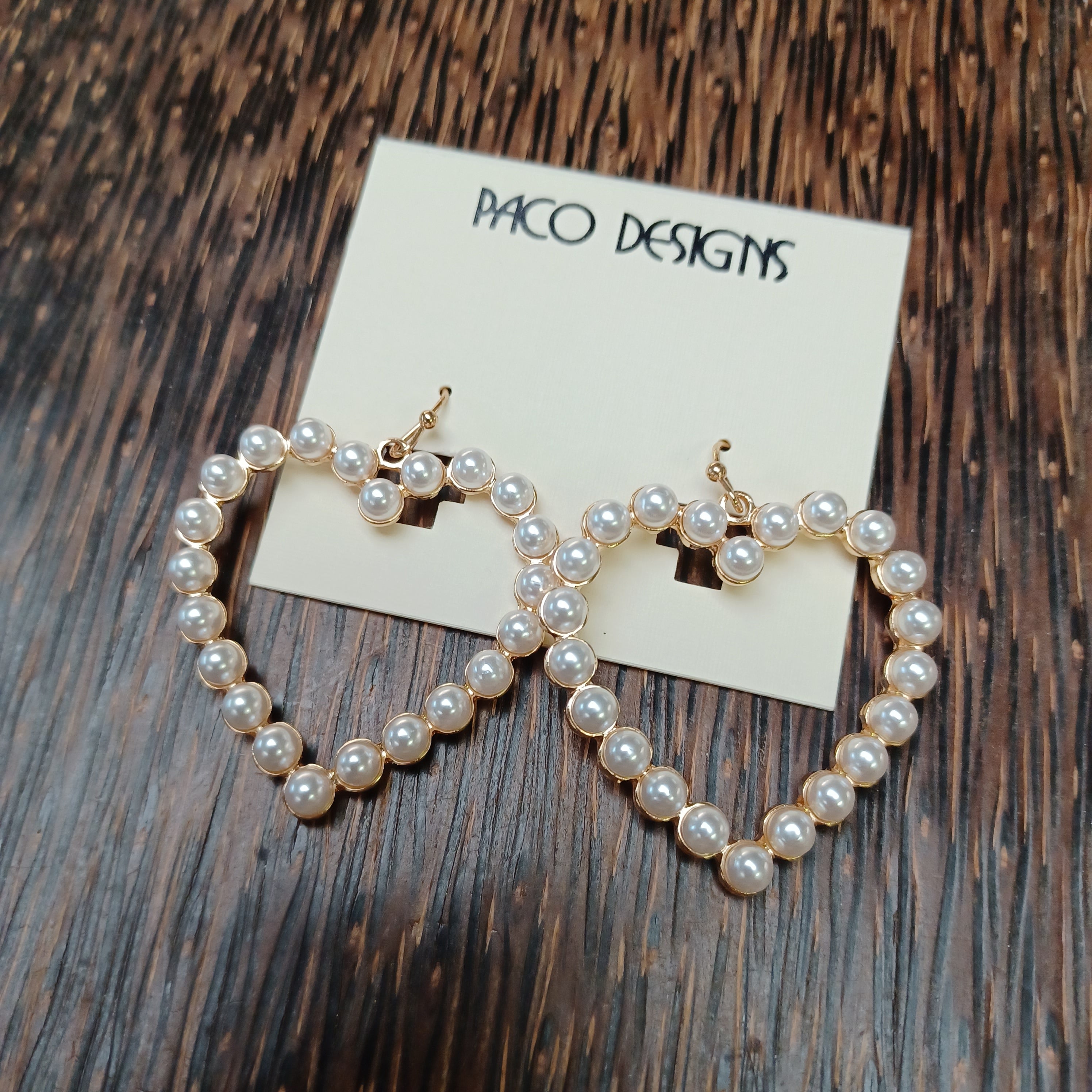 Pearl Heart Earrings
