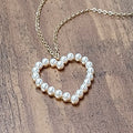 Pearl Heart Pendant Necklace