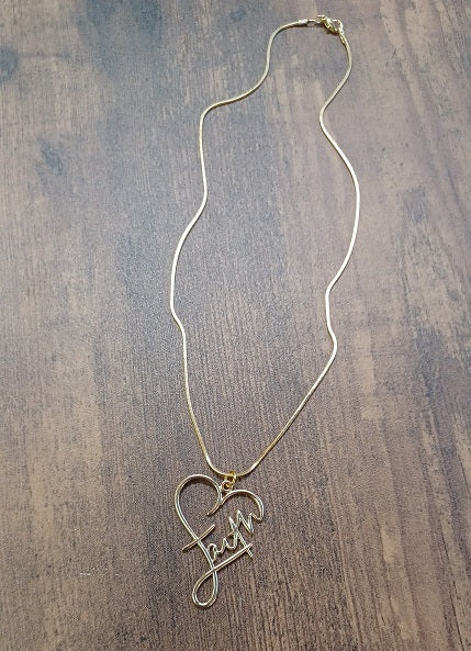 Faith Heart Necklace