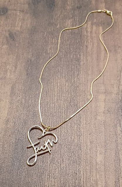 Faith Heart Necklace