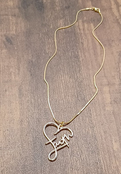 Faith Heart Necklace