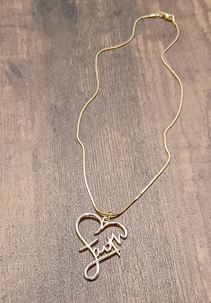 Faith Heart Necklace