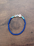 KC Baseball Two-tone Dark Blue Bracelet