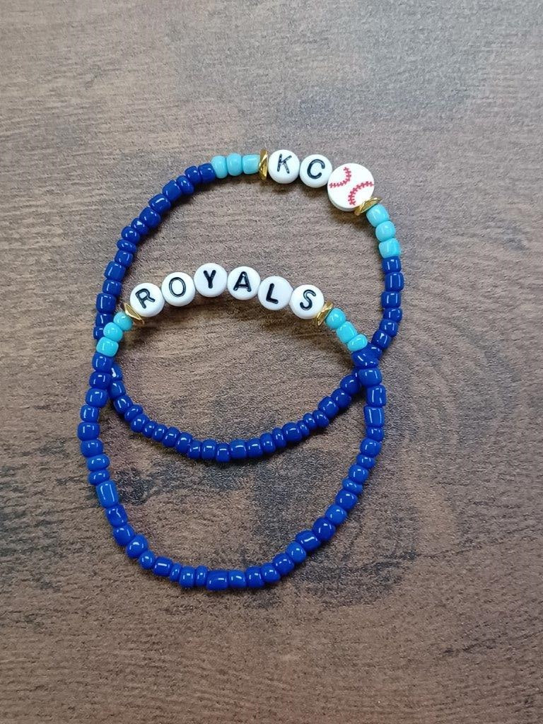 KC Baseball Two-tone Dark Blue Bracelet