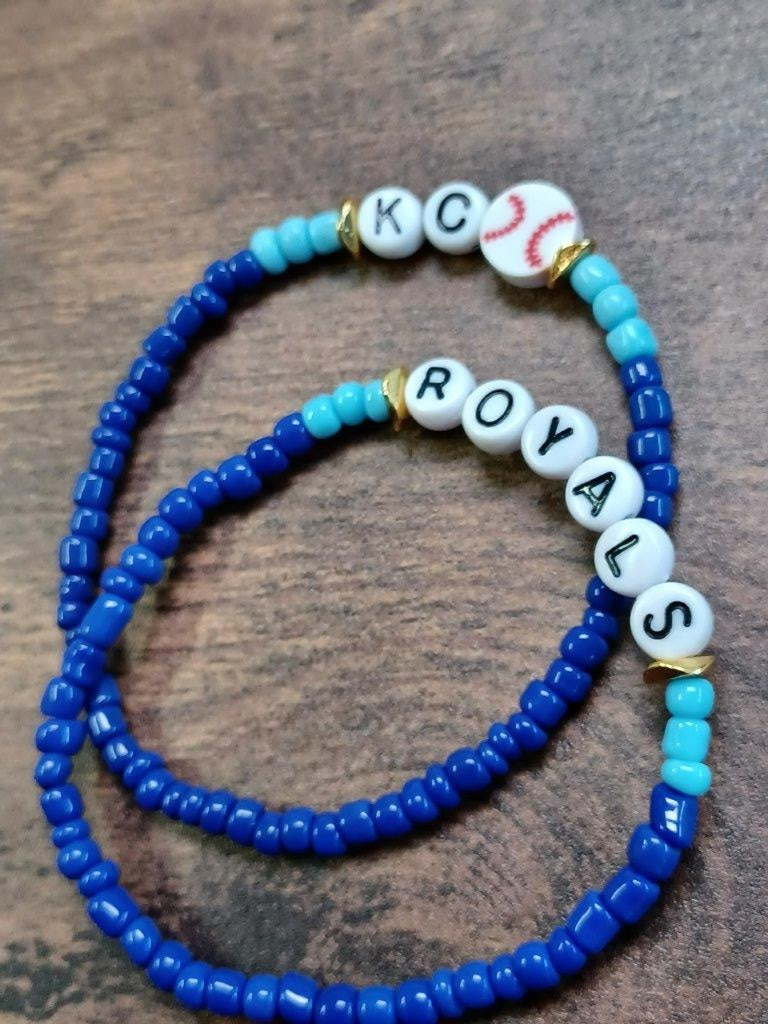 KC Baseball Two-tone Dark Blue Bracelet