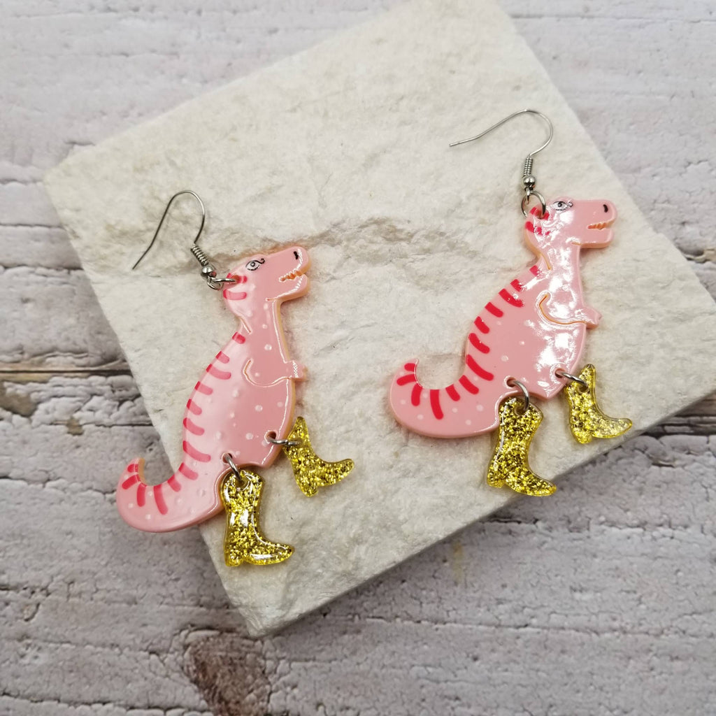 Boots Dinosaur Earrings