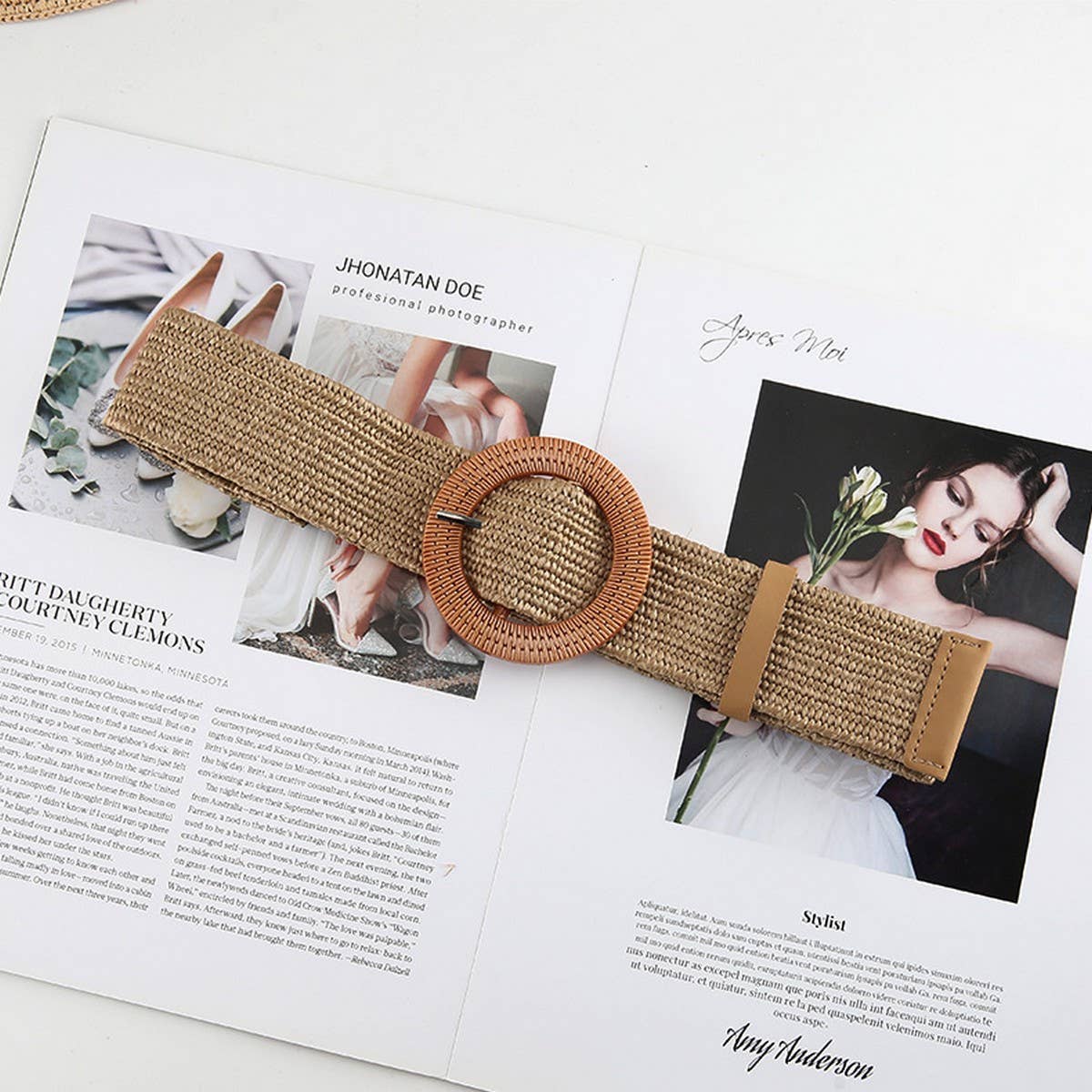 Vintage Braided Round Buckle Belts