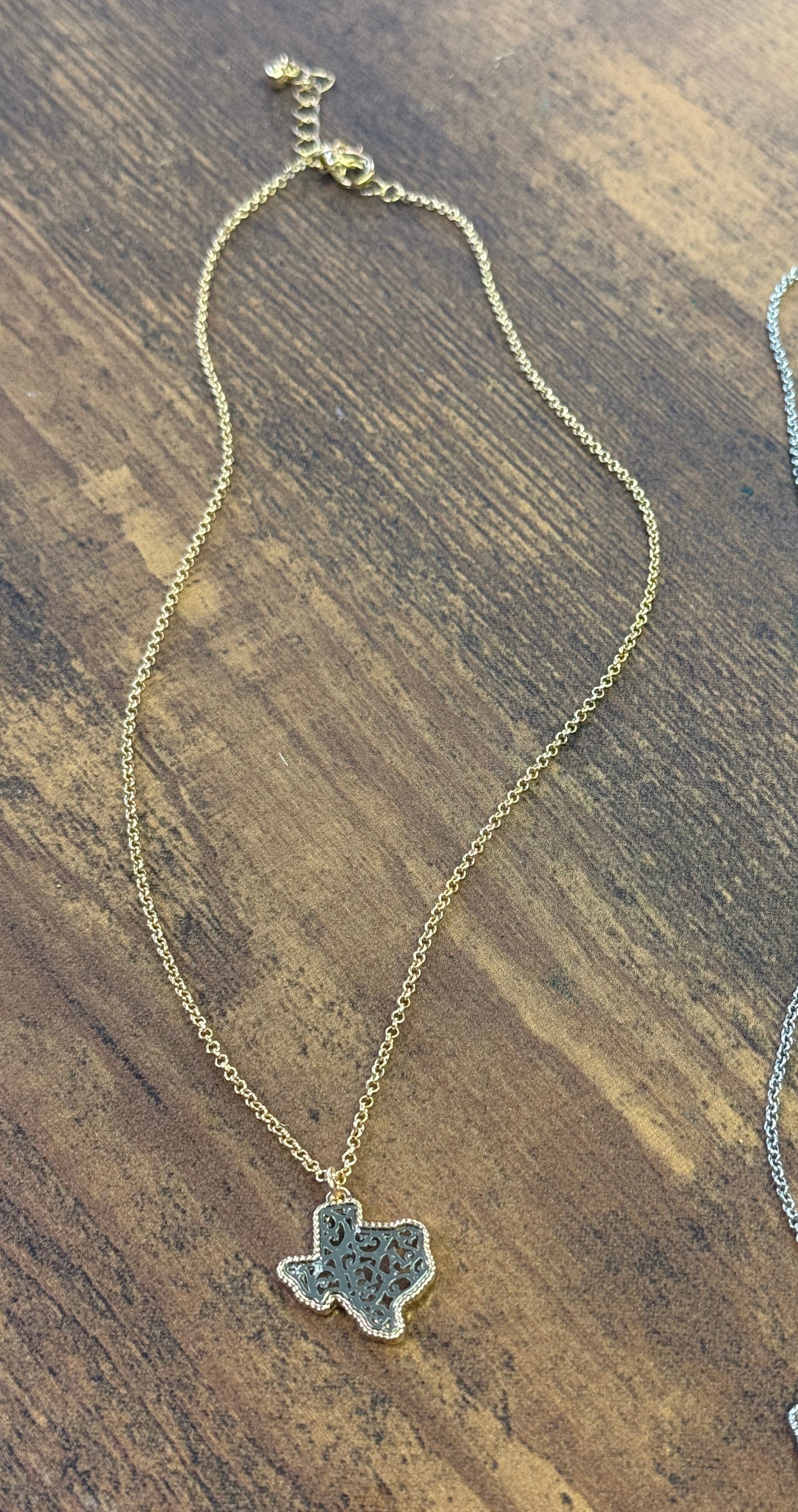 Gold & Silver Filagree Texas Necklace