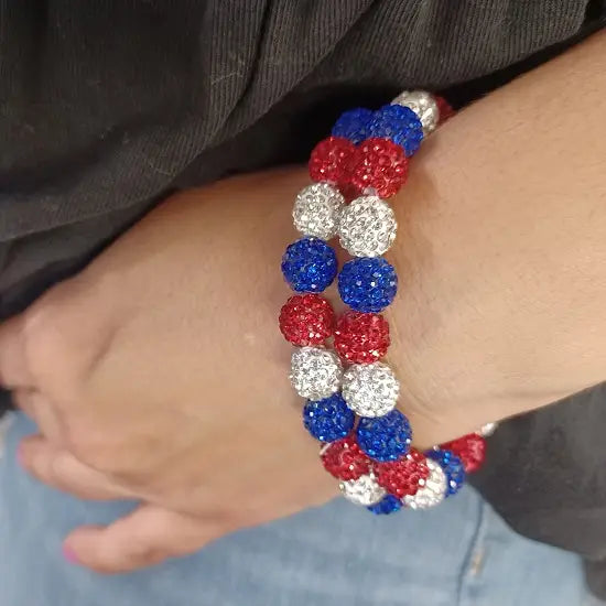 Patriotic Bling Stretchy Bracelet
