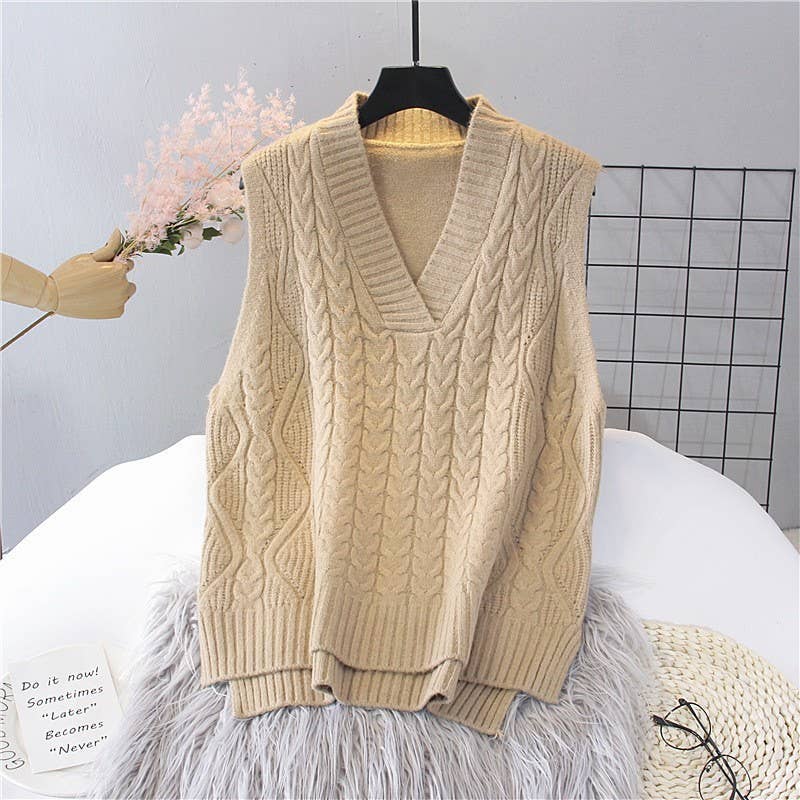 V-Neck Knit Vest
