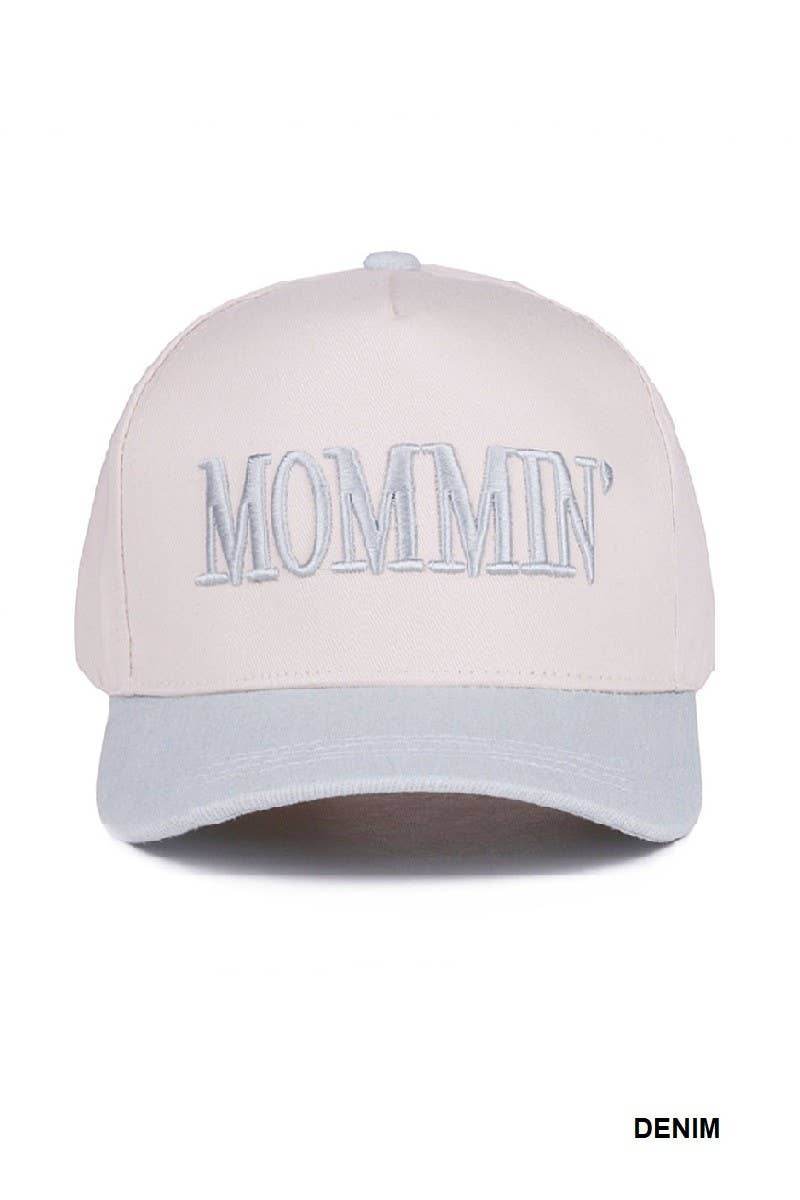 Mommin' Two Tone Canvas Cotton Cap