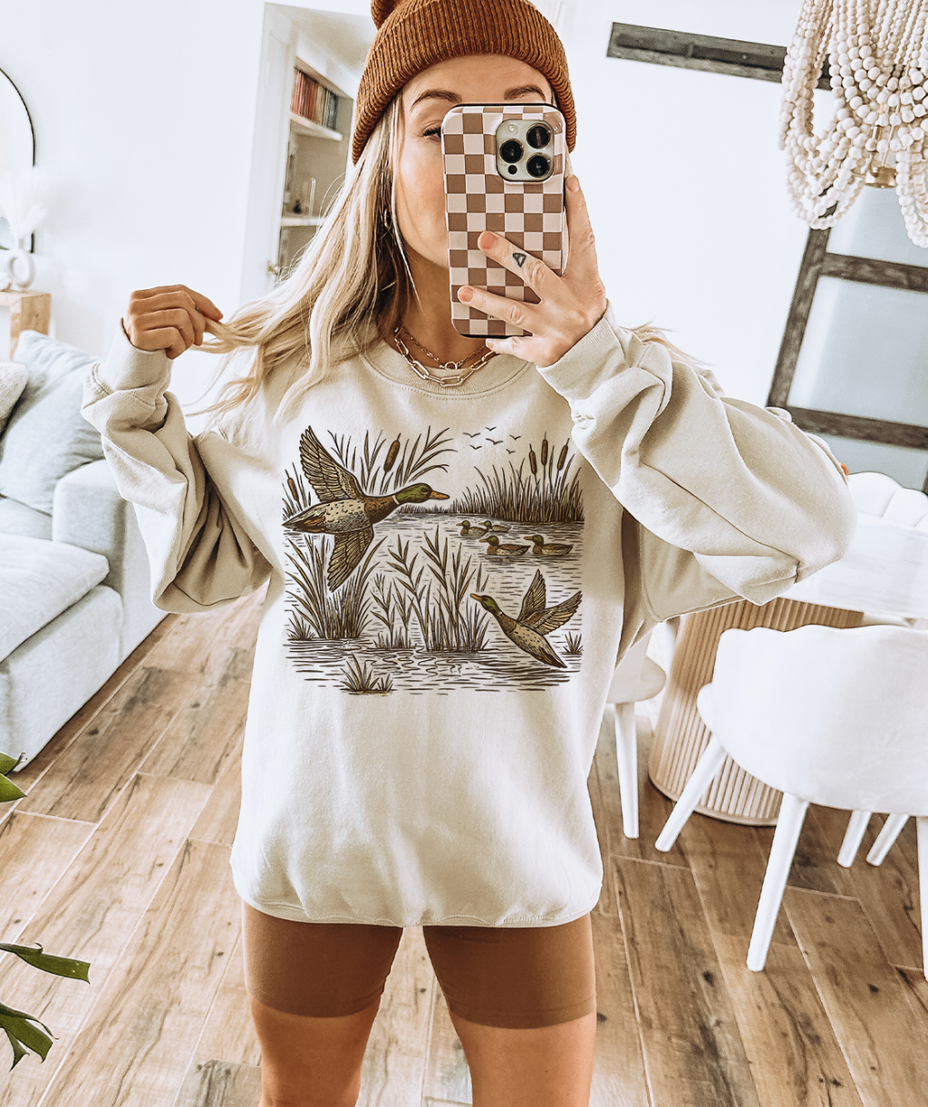 Flying Mallards Cream Sweatshirts