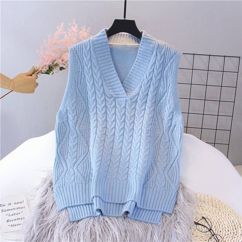 V-Neck Knit Vest