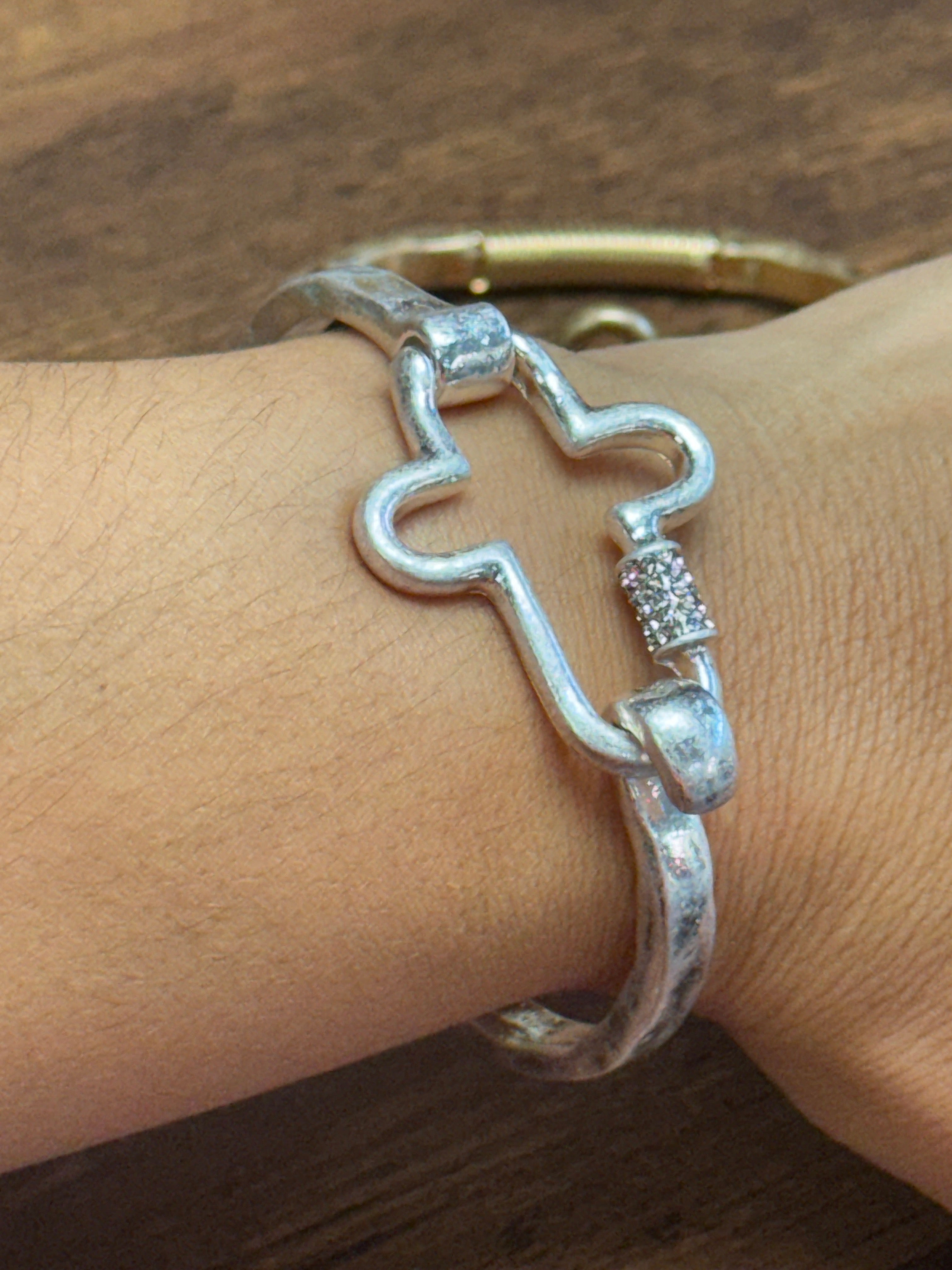 NEW! Bling Embellished Cross Cuff