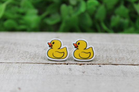 Yellow Duck Stud Earrings