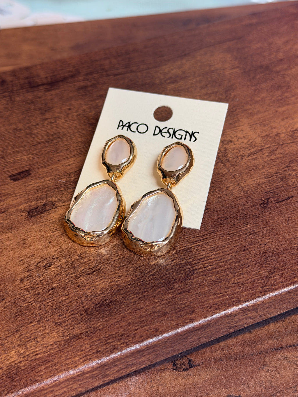 Elegant Milky Pearl Gold Trim Post Earrings
