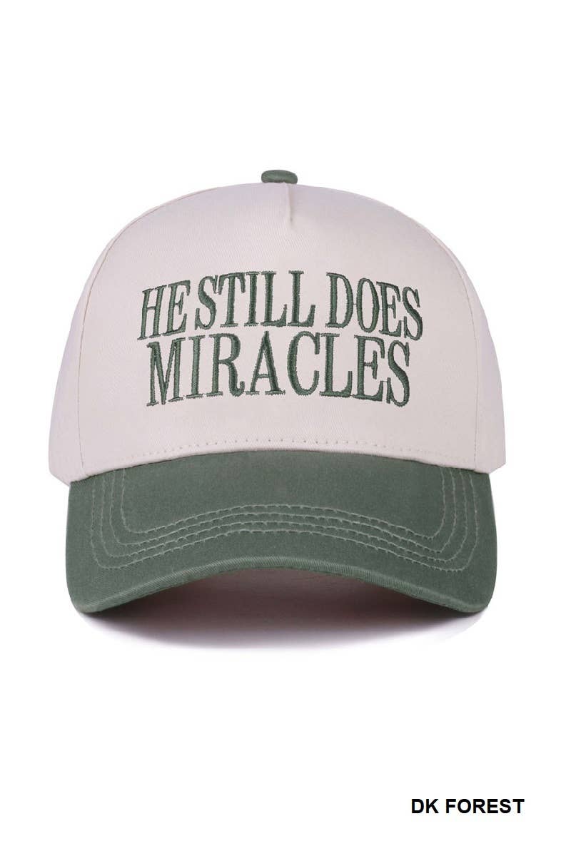 He Still Does Miracles Two Tone Canvas Cotton Cap