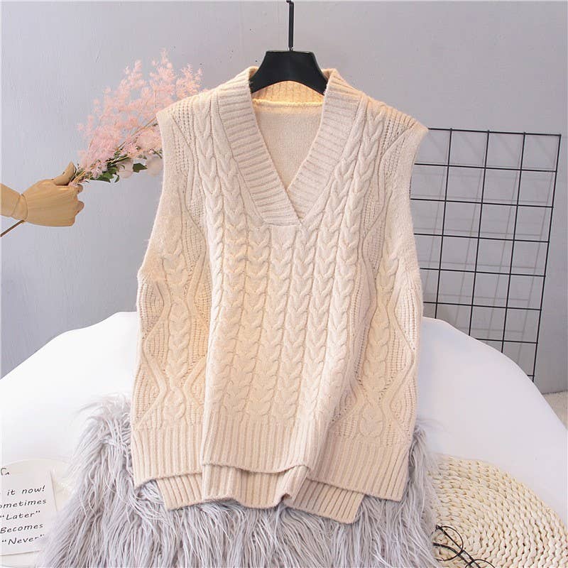 V-Neck Knit Vest