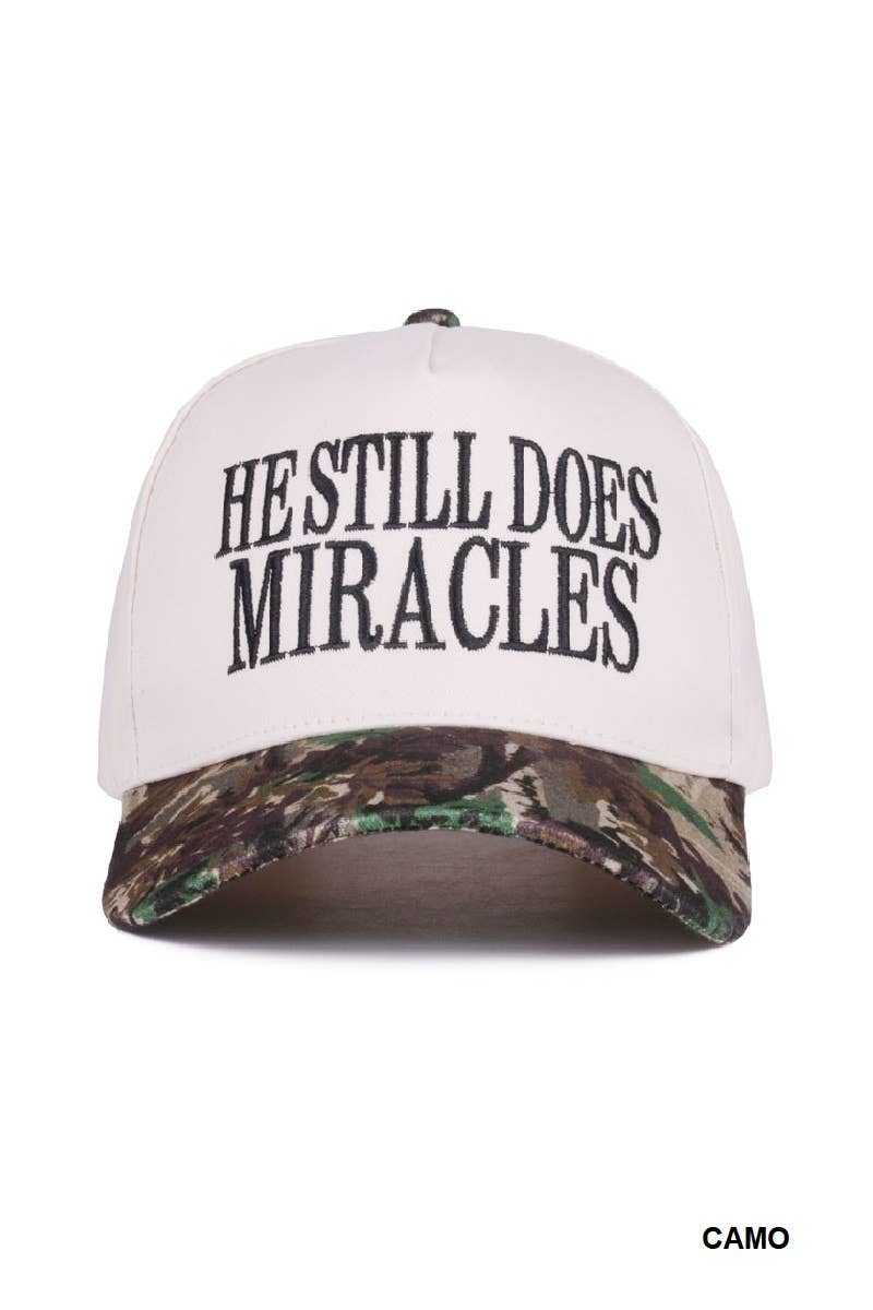 He Still Does Miracles Two Tone Canvas Cotton Cap