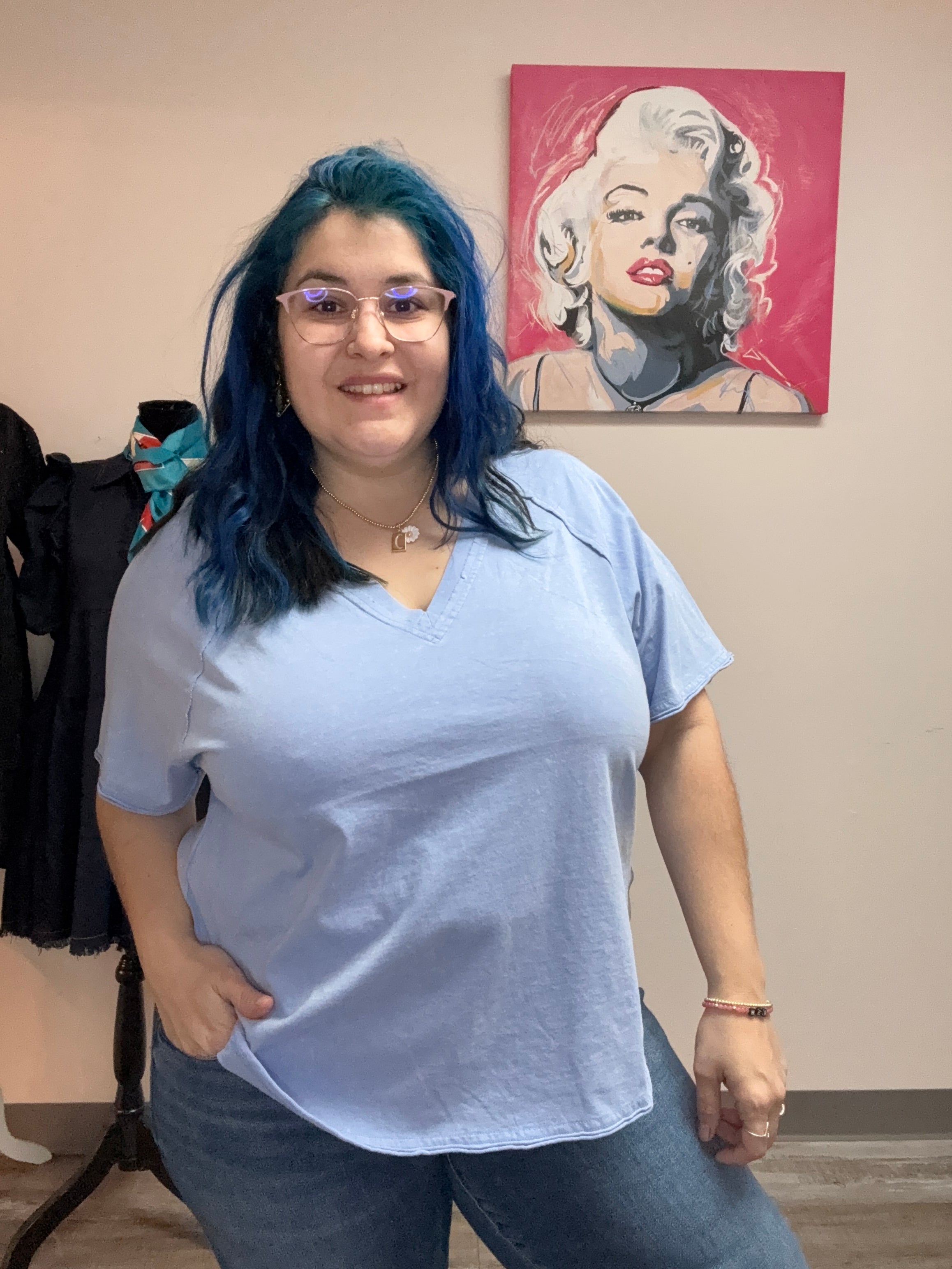 V-Neck Mineral Wash Everday T