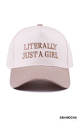 Literally Just A Girl Two Tone Canvas Cotton Cap
