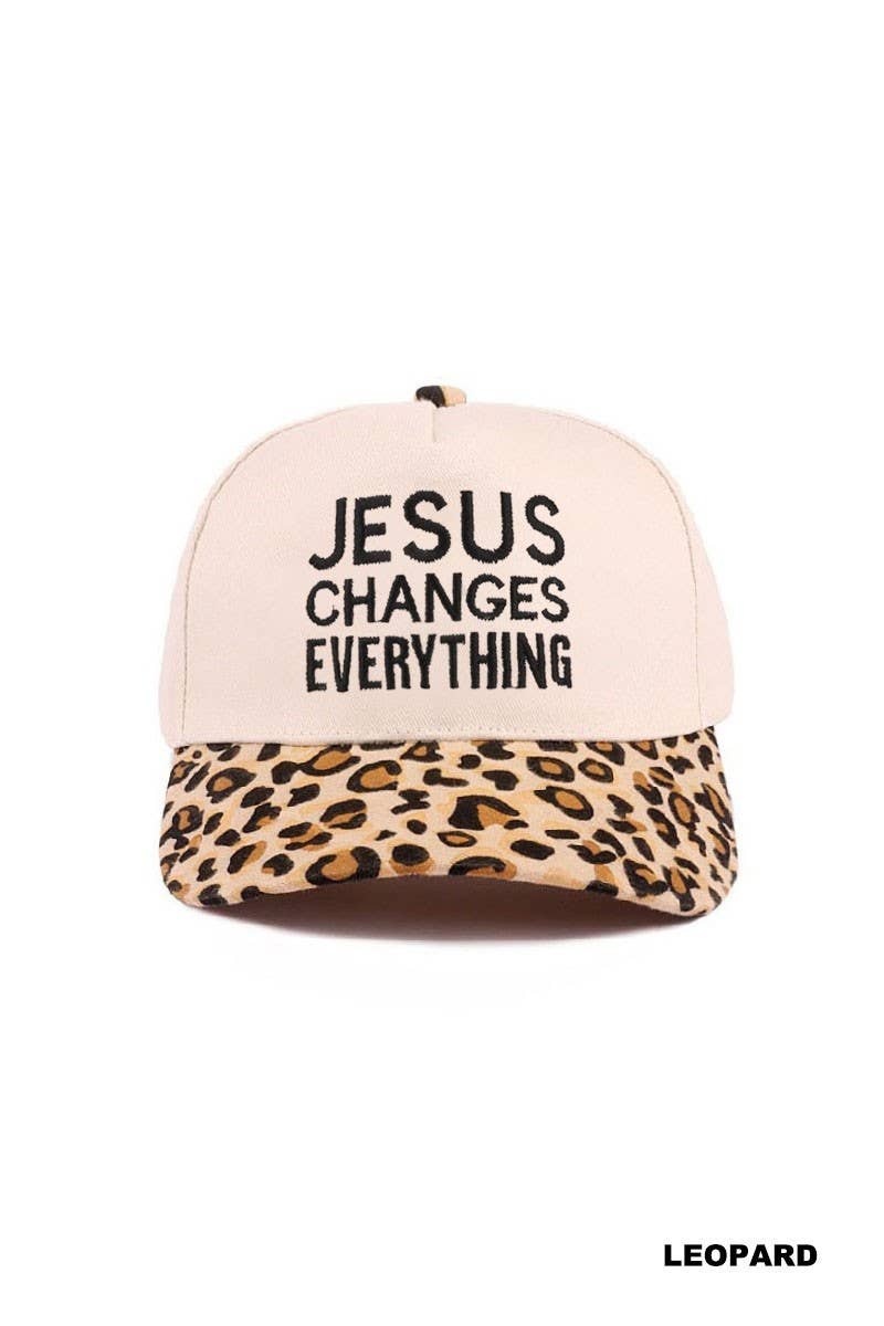 Jesus Changes Everything Two Tone Cotton Hat