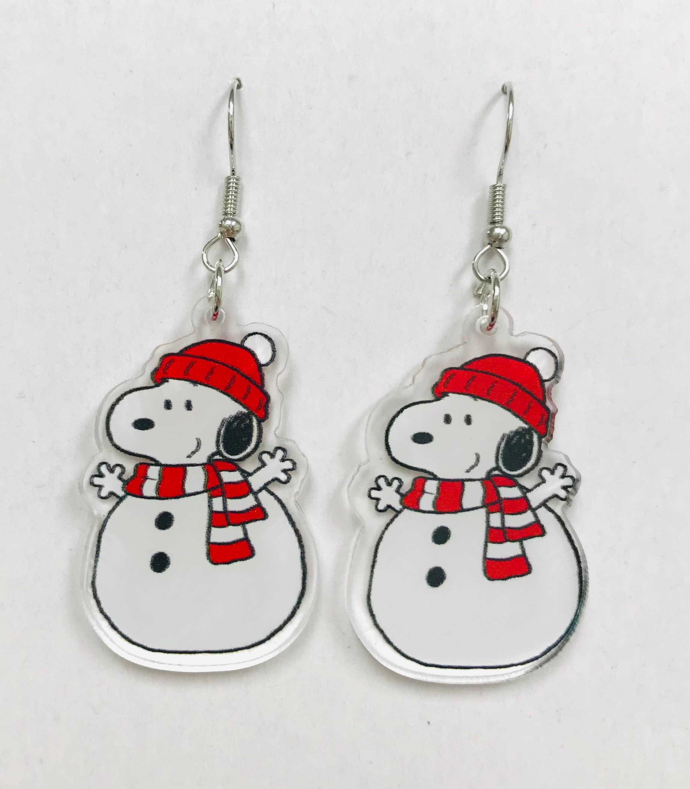 Acrylic SNOWMAN Earrings Christmas Gift