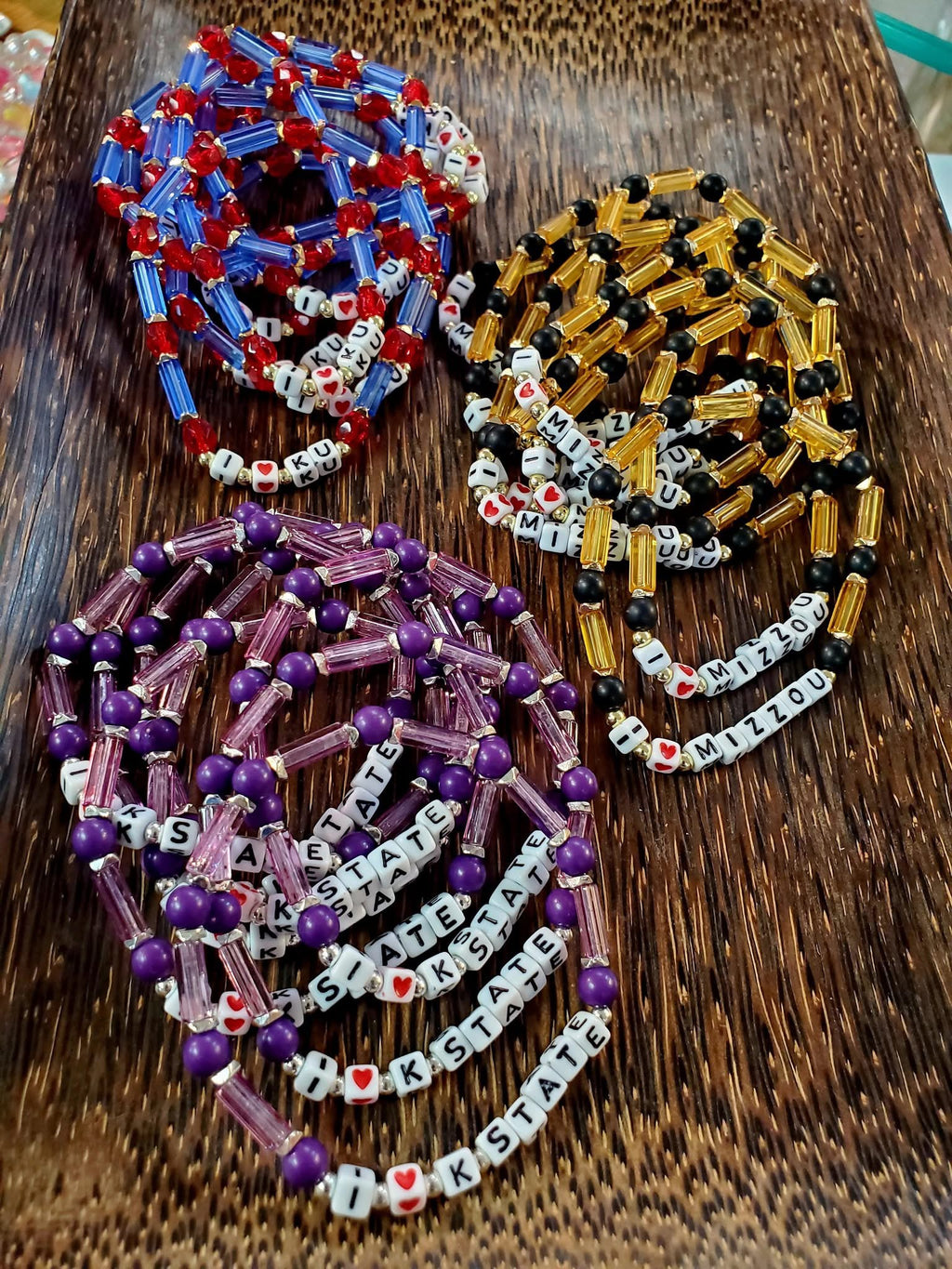 I love M U Beaded Bracelet