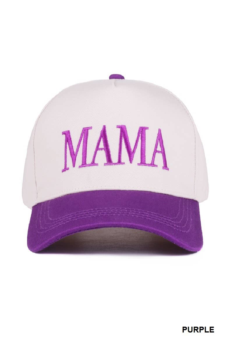 Mama Two Tone Canvas Cotton Cap