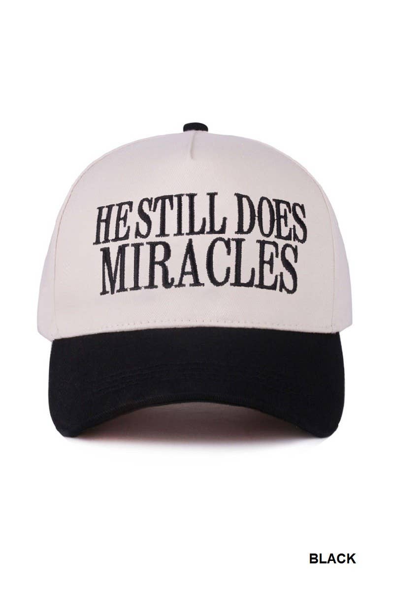 He Still Does Miracles Two Tone Canvas Cotton Cap