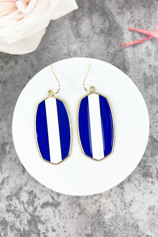 Royal Blue Geometric Earrings