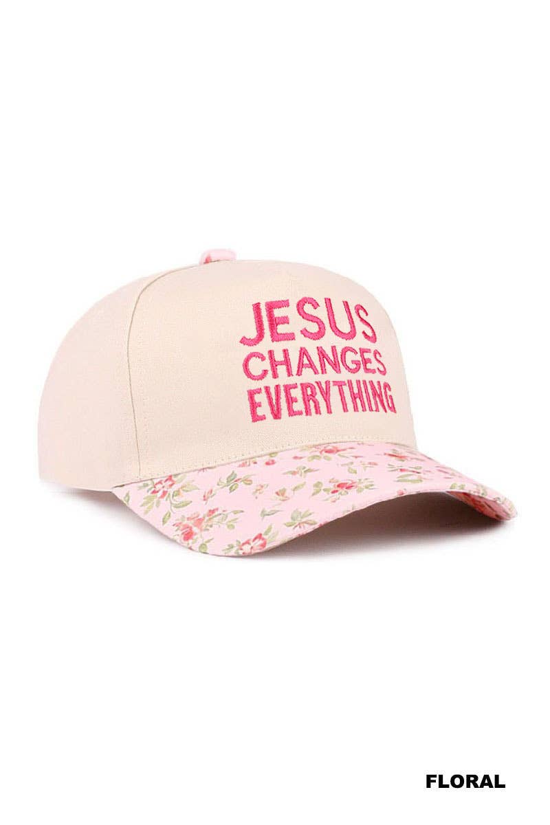 Jesus Changes Everything Two Tone Cotton Hat