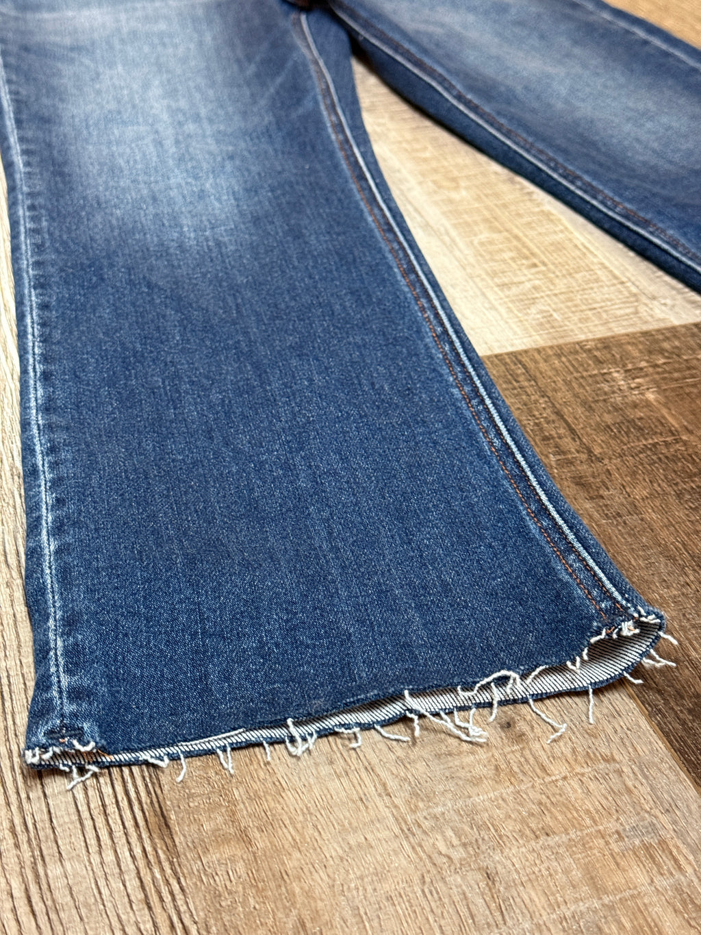 Risen High Rise Crop Straight Jeans w/ Tummy Control