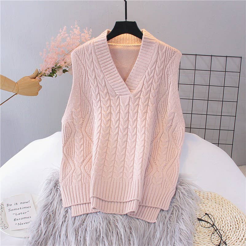 V-Neck Knit Vest