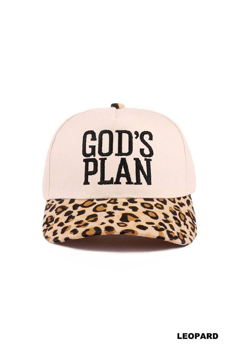 God's Plan Two Tone Cotton Baseball Cap / Hat